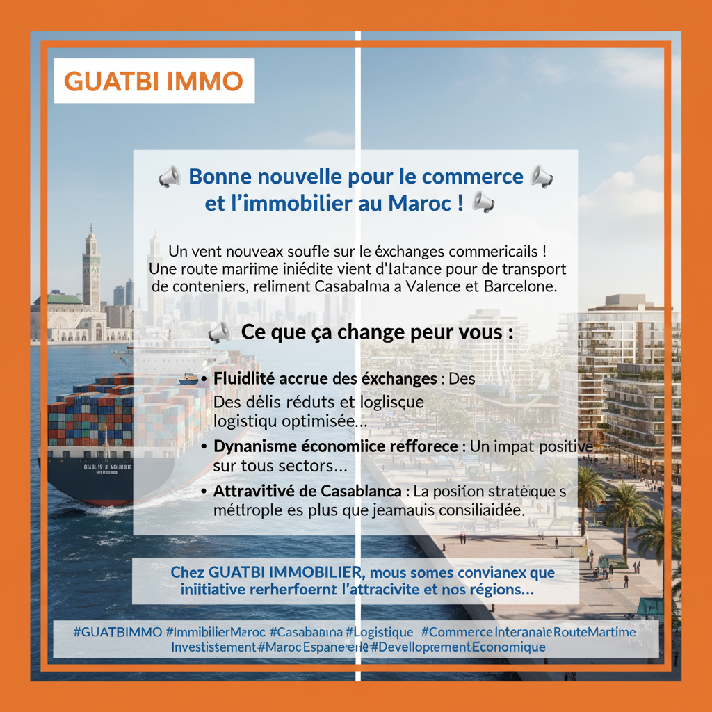 Ouverture d’une voie maritime Casablanca-Valence-Barcelone pour conteneurs